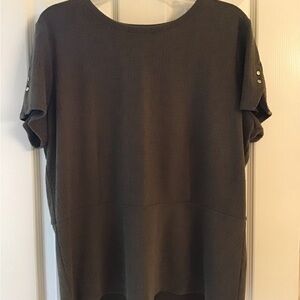 Liz Claiborne Forest Green Short Sleeve Top